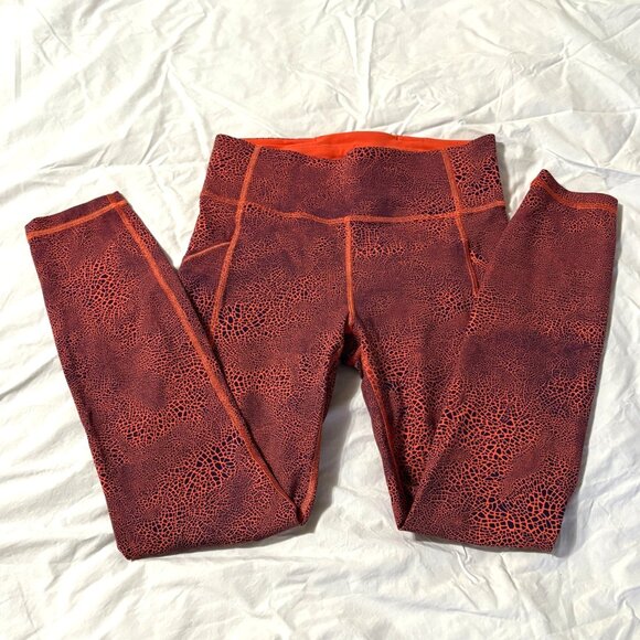 NWOT Lululemon Invigorate High-Rise Tight 25" Crackle Orange Training Leggings 6 - Picture 4 of 11